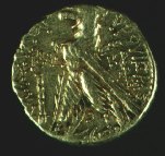 Reverse side of the the Tyrian shekel from the Second Temple period. The Half shekel coin had the same motif